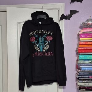 MOTORCYCLES & MASCARA Black Hoodie